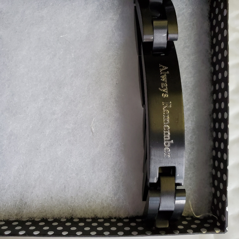 Mens Black Stainless Steel Bracelet